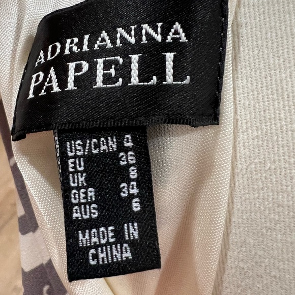 Adrianna Papell Hi Low Asymmetrical Dress Red Gray Sleeveless Sz 4 - Picture 10 of 14